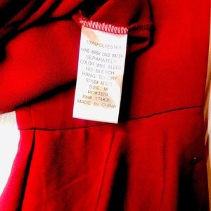 Beautiful red velvet blouse with gorgeous sleeves